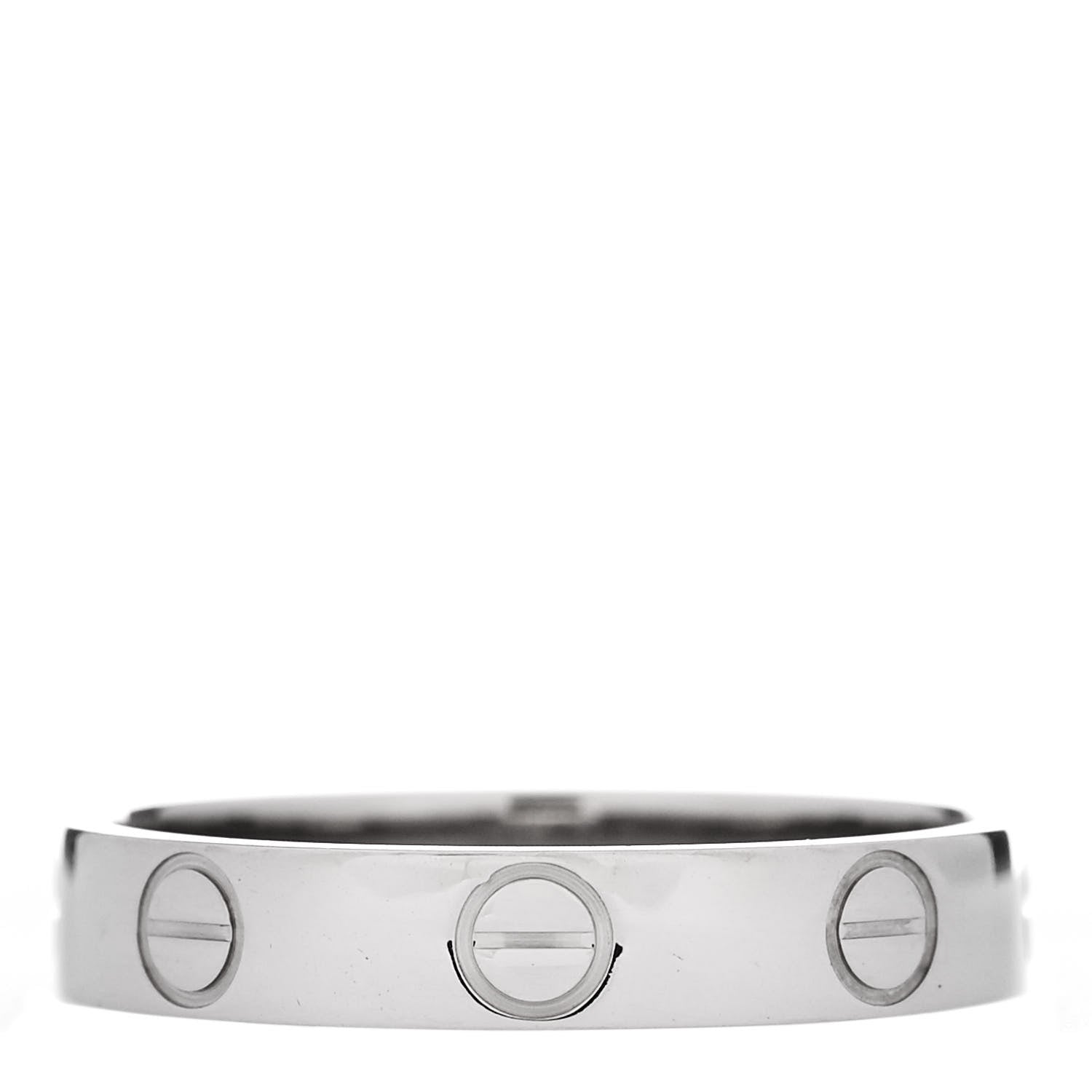 Cartier 18K White Gold 3.5mm LOVE Wedding Band Ring 51 5.75 1 of 4