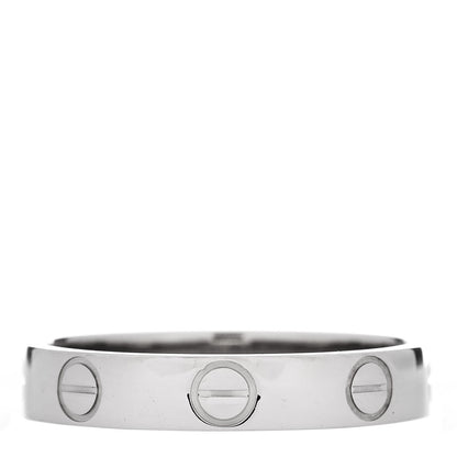 Cartier 18K White Gold 3.5mm LOVE Wedding Band Ring 51 5.75 1 of 4