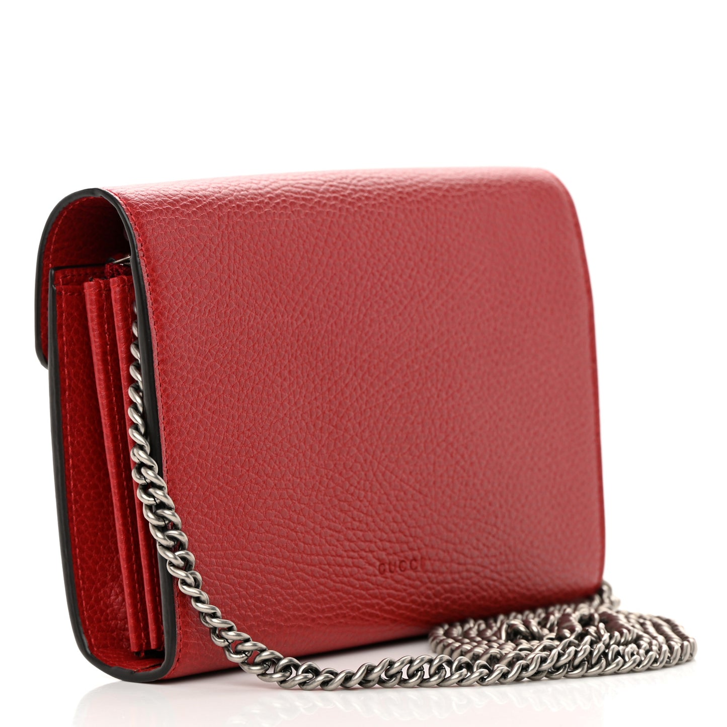 Calfskin Mini Dionysus Chain Wallet Hibiscus Red