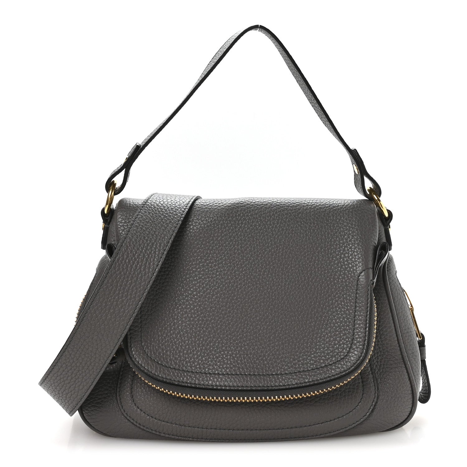 Tom Ford Calfskin Medium Jennifer Crossbody Grey 1 of 10