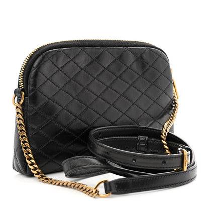 Saint Laurent Lambskin Quilted Gaby Zipped Pouch Black 3 of 10