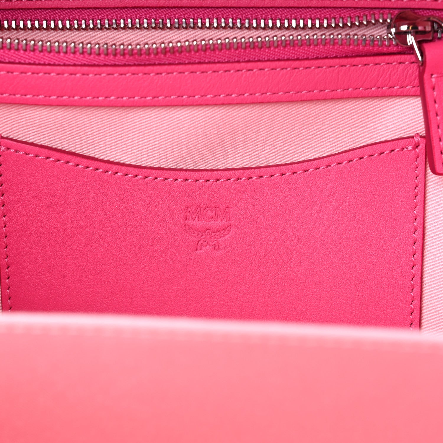 MCM Calfskin Ottomar Monogram Small Berlin Crossbody Sugar Pink 6 of 10