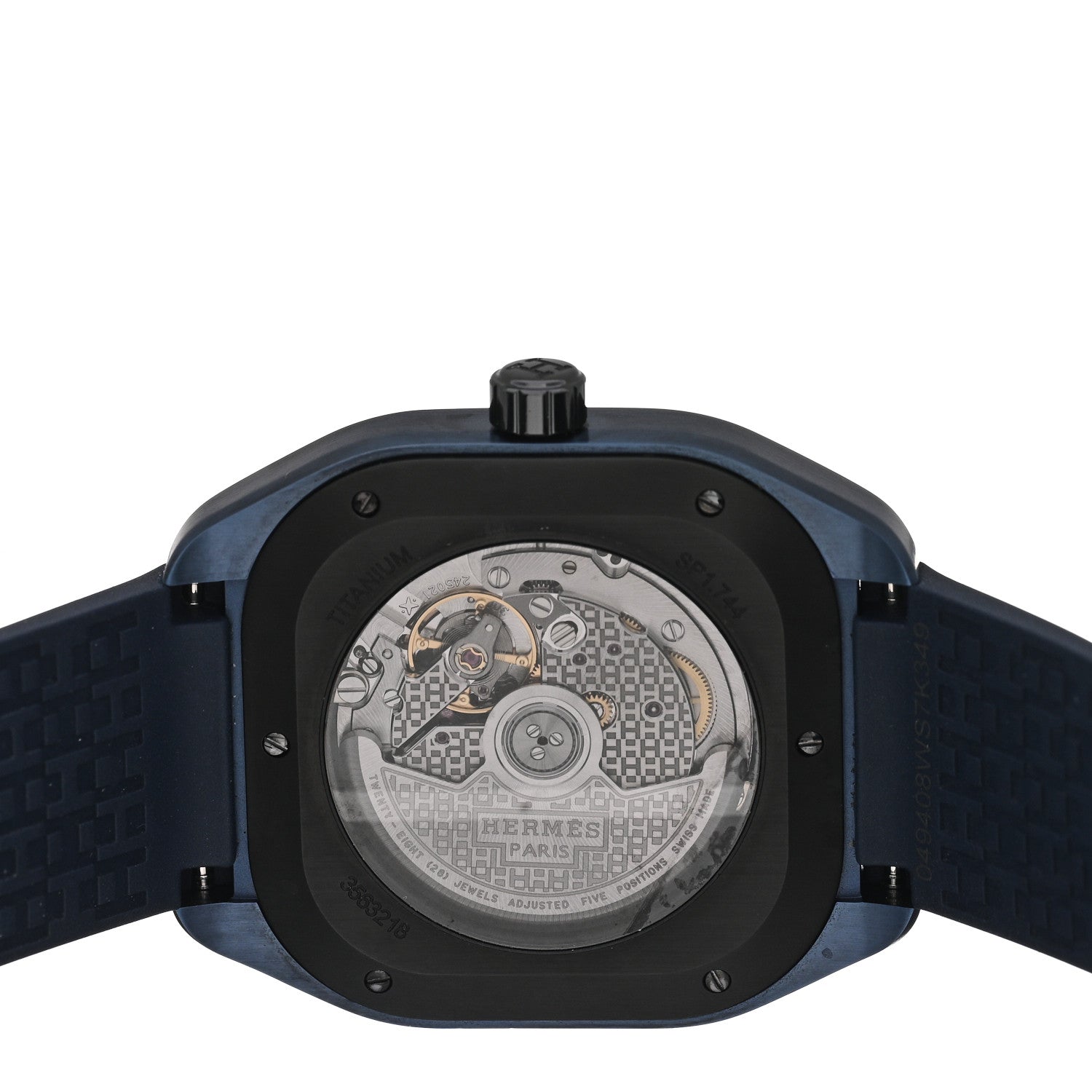 Hermes PVD Titanium Rubber 39mm H08 Automatic Watch Bleu Abysse 4 of 5