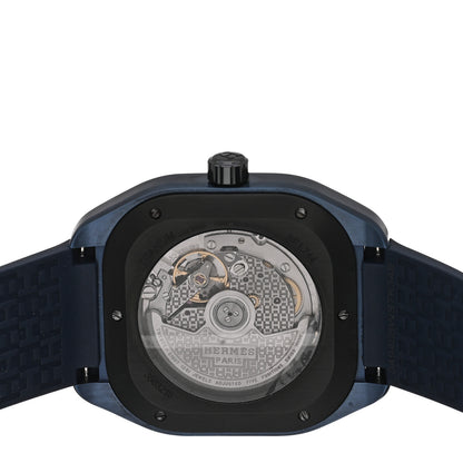 Hermes PVD Titanium Rubber 39mm H08 Automatic Watch Bleu Abysse 4 of 5