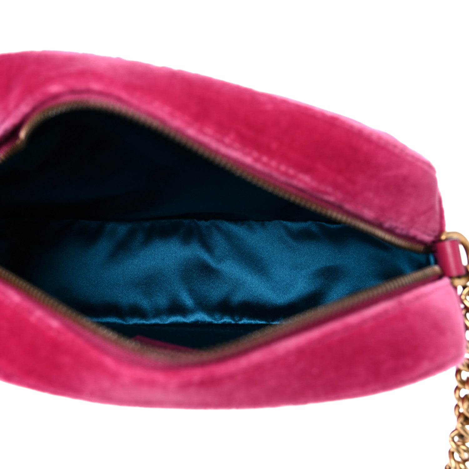 Gucci Velvet Matelasse Small GG Marmont Chain Shoulder Bag Light Raspberry Rose 5 of 11