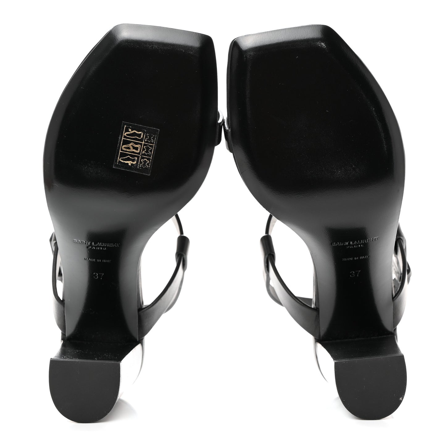 Calfskin Cassandra Sandals 37 Black
