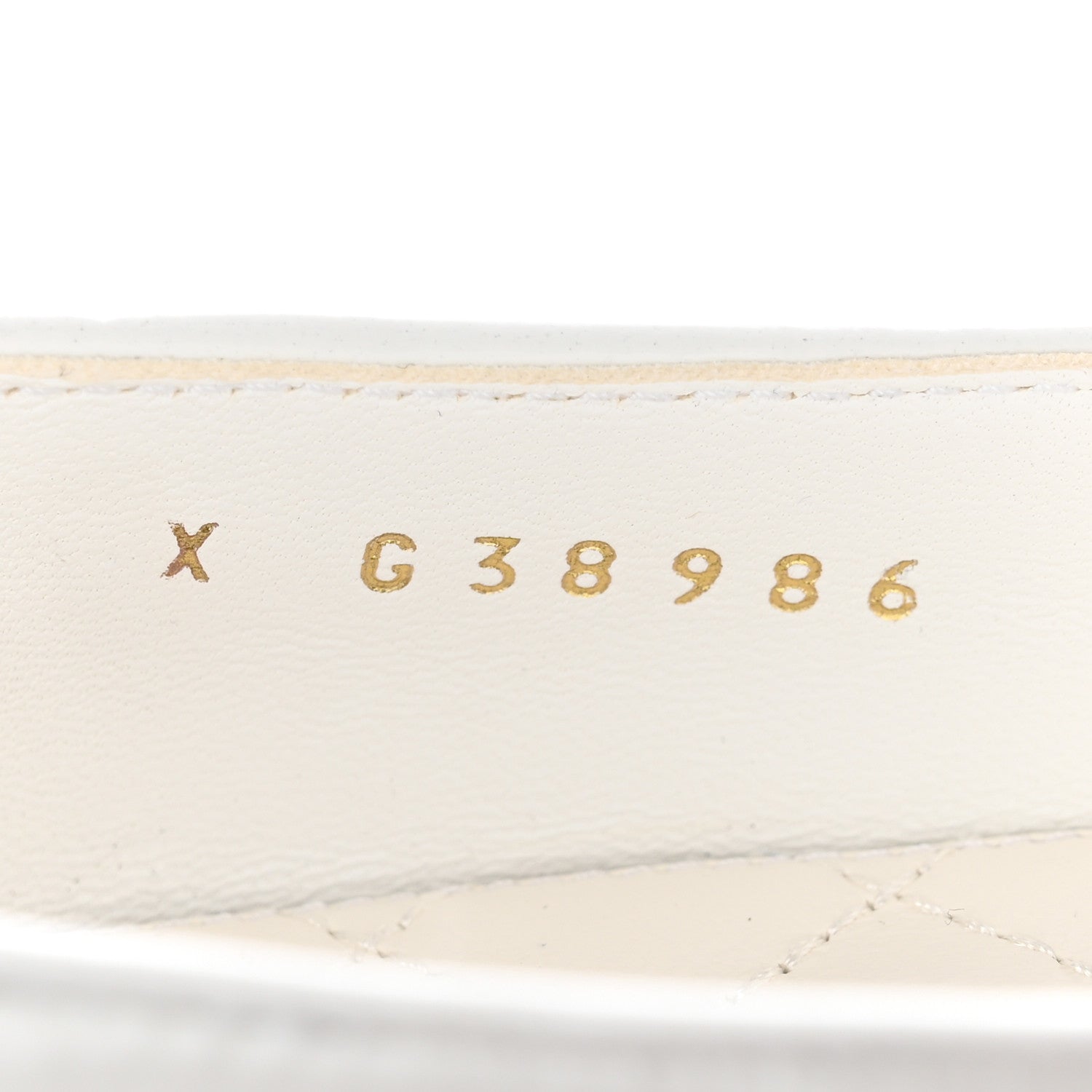 Chanel Shiny Lambskin Lambskin Metal Cap Toe Ankle Chain Ballerina Flats 38 White Black 9 of 17