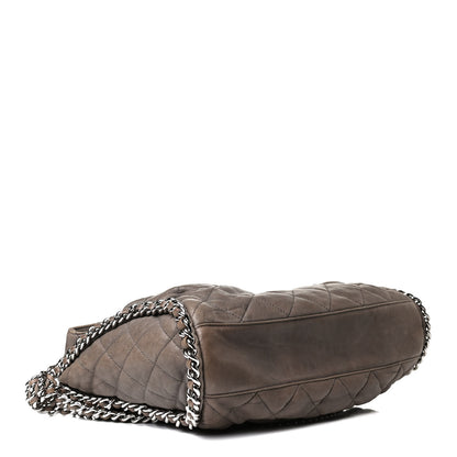 Chanel Washed Lambskin Chain Around Hobo Taupe 3 of 9
