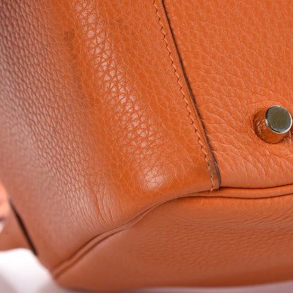 Hermes Taurillon Clemence Lindy 30 Orange 10 of 12