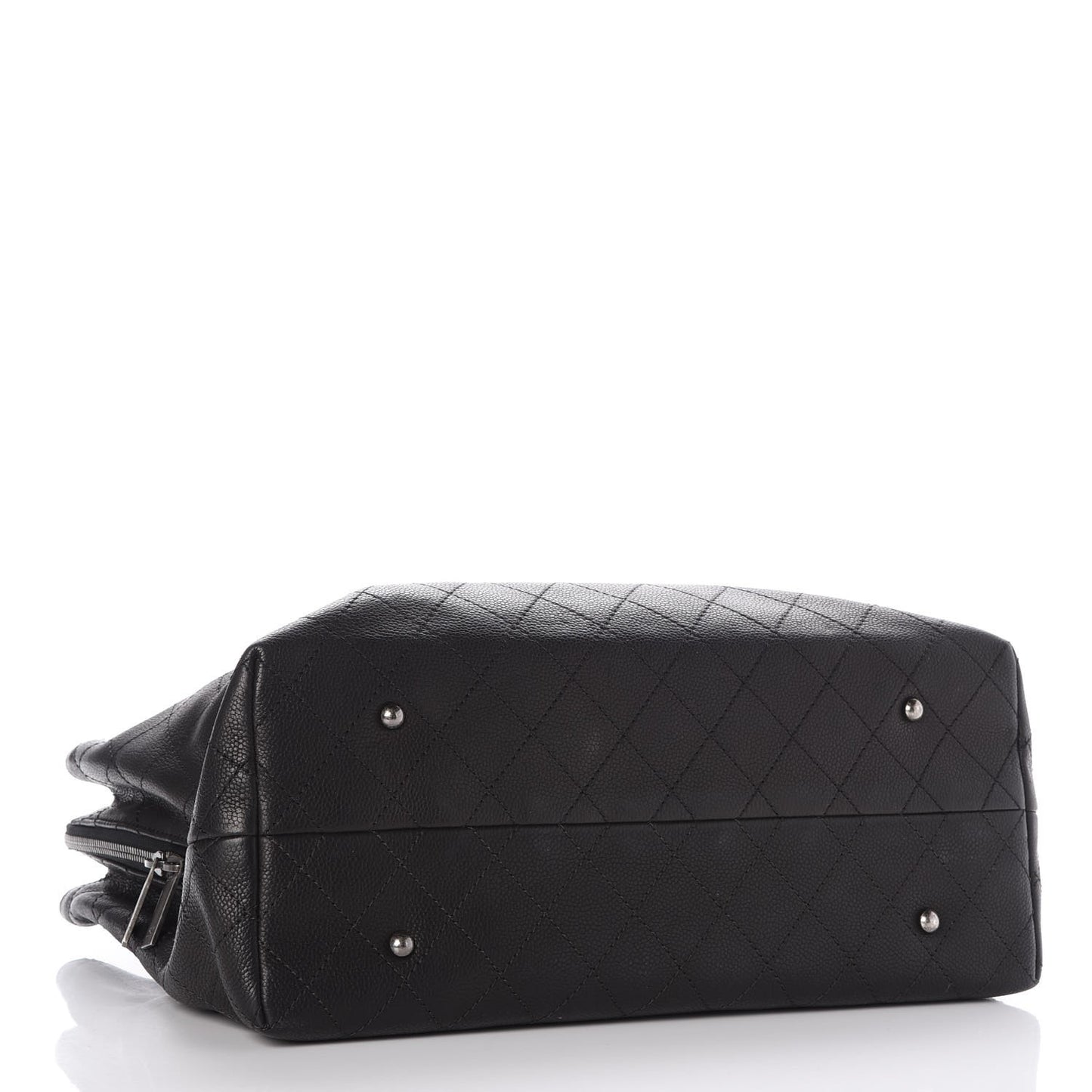 Grained Vegetal Calfskin Urban Shopping Tote Black