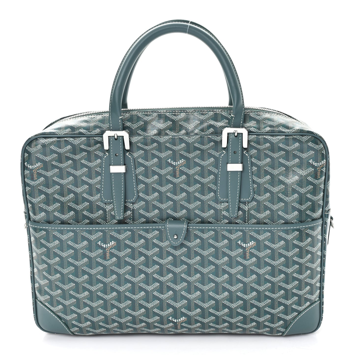 Goyardine Ambassade MM Briefcase Green