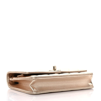 Chanel Metallic Lambskin Quilted Trendy CC Wallet On Chain WOC Gold 4 of 11