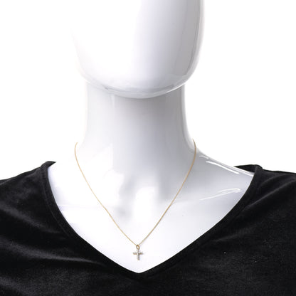 David Yurman 18K Yellow Gold Diamond Cable Collectibles Cross Necklace 2 of 6