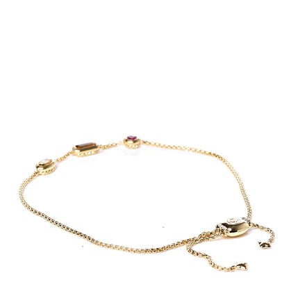 David Yurman 18K Yellow Gold Citrine Yellow Beryl Pink Tourmaline Novella Chain Bracelet 3 of 5