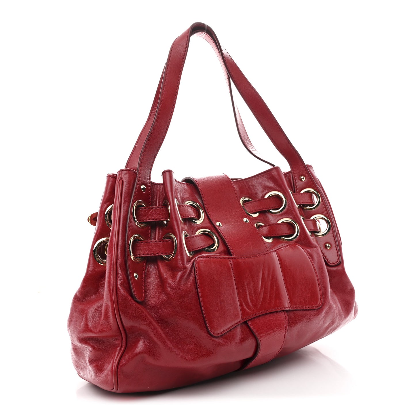 Calfskin Ramona Tote Red