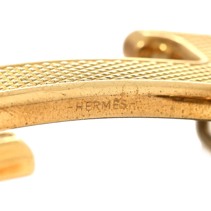 Hermes Guilloche 32mm H Belt Buckle Gold 3 of 5