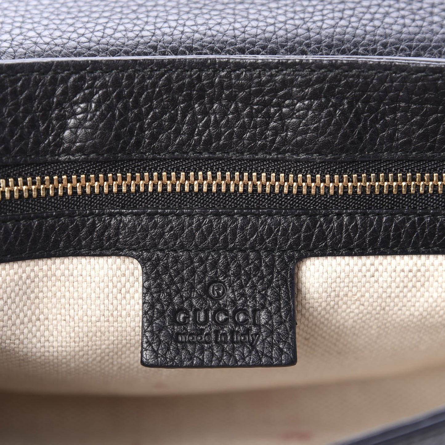 Pebbled Calfskin Medium Soho Flap Crossbody Black