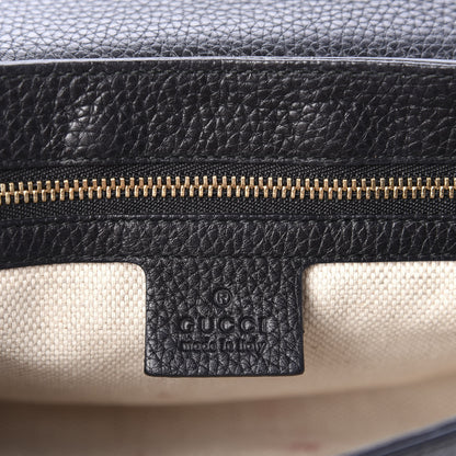 Gucci Pebbled Calfskin Medium Soho Flap Crossbody Black 9 of 11