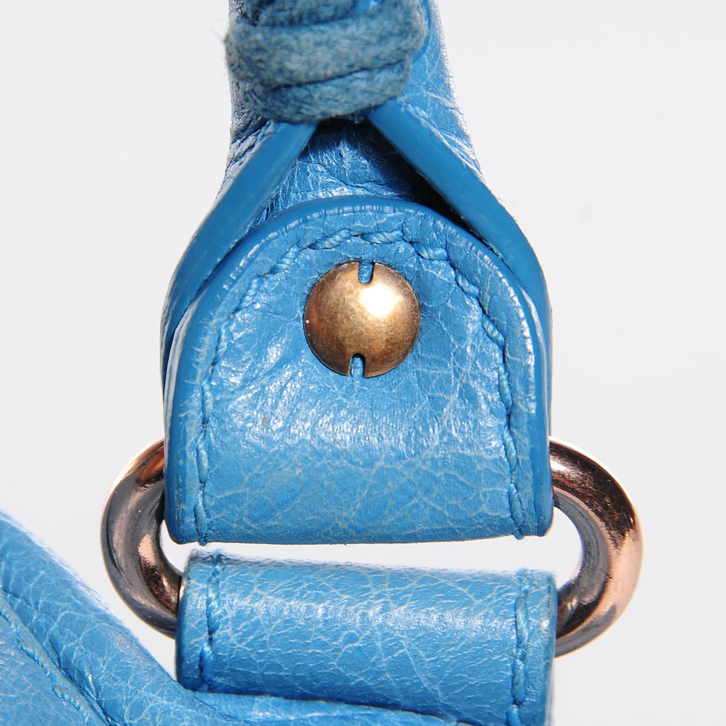 Agneau Giant 12 Rose Gold Hardware City Bleu Indigo