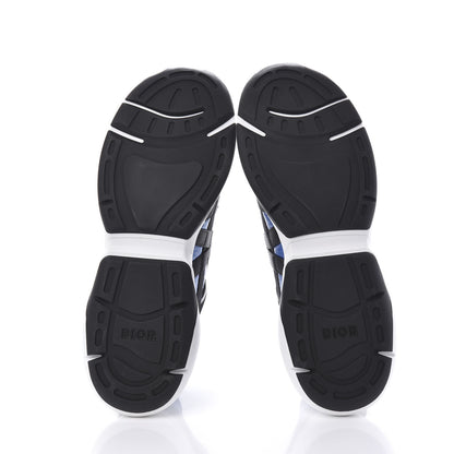 Christian Dior X Sorayama Ripstop Nylon Calfskin Womens B24 Runtek Sneakers 42 Blue Black 5 of 8