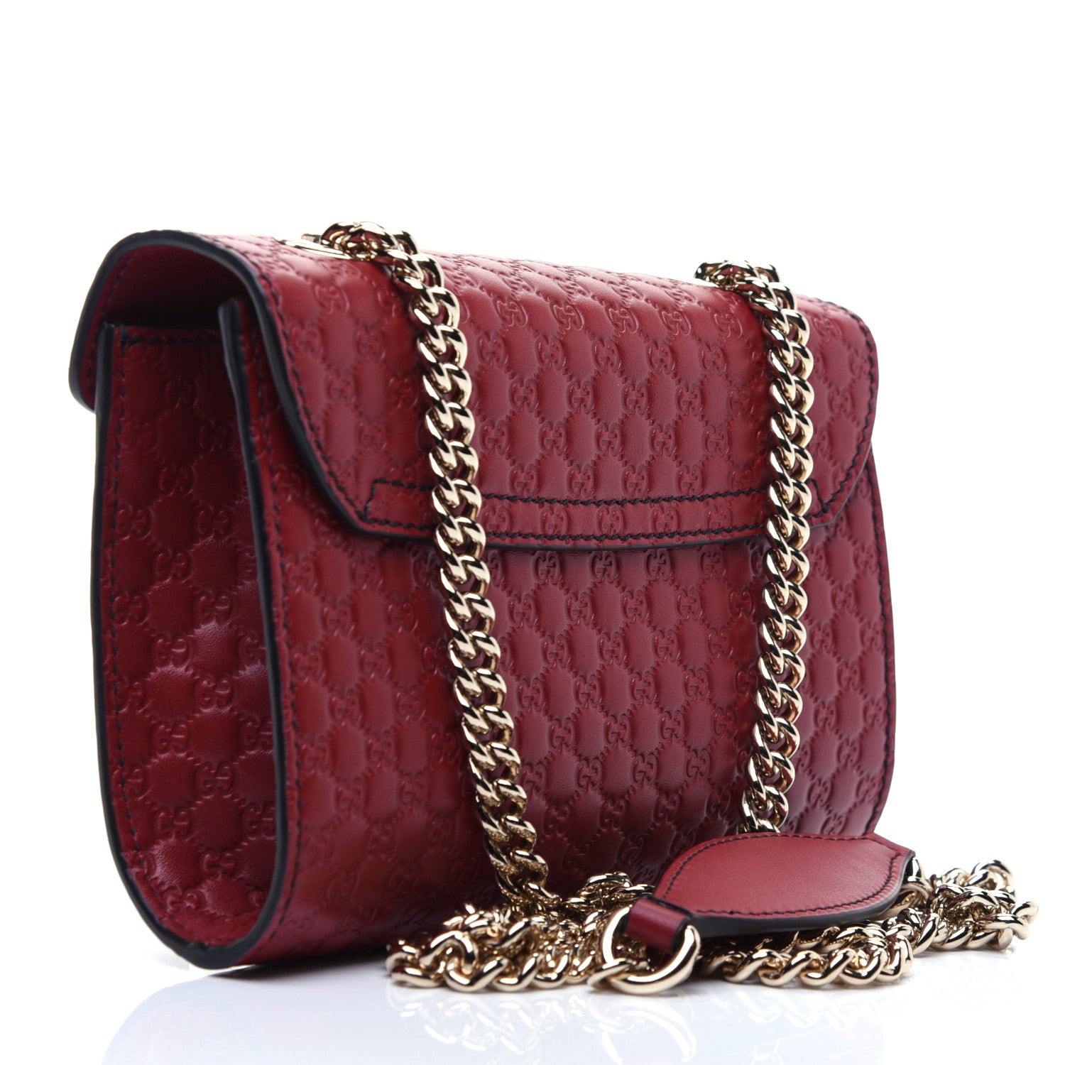 Gucci Soft Microguccissima Mini Emily Chain Shoulder Bag Rosso 3 of 11