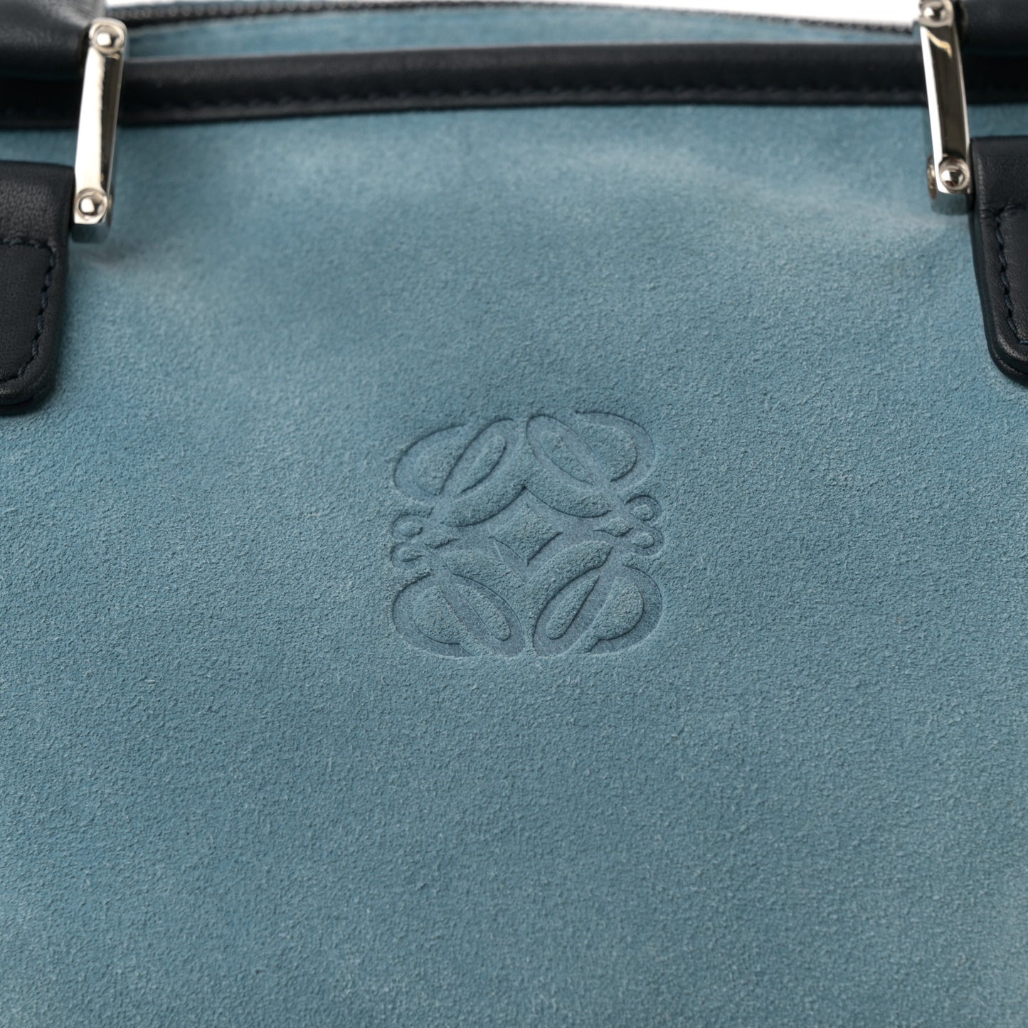 Suede Calfskin Amazona Blue Black