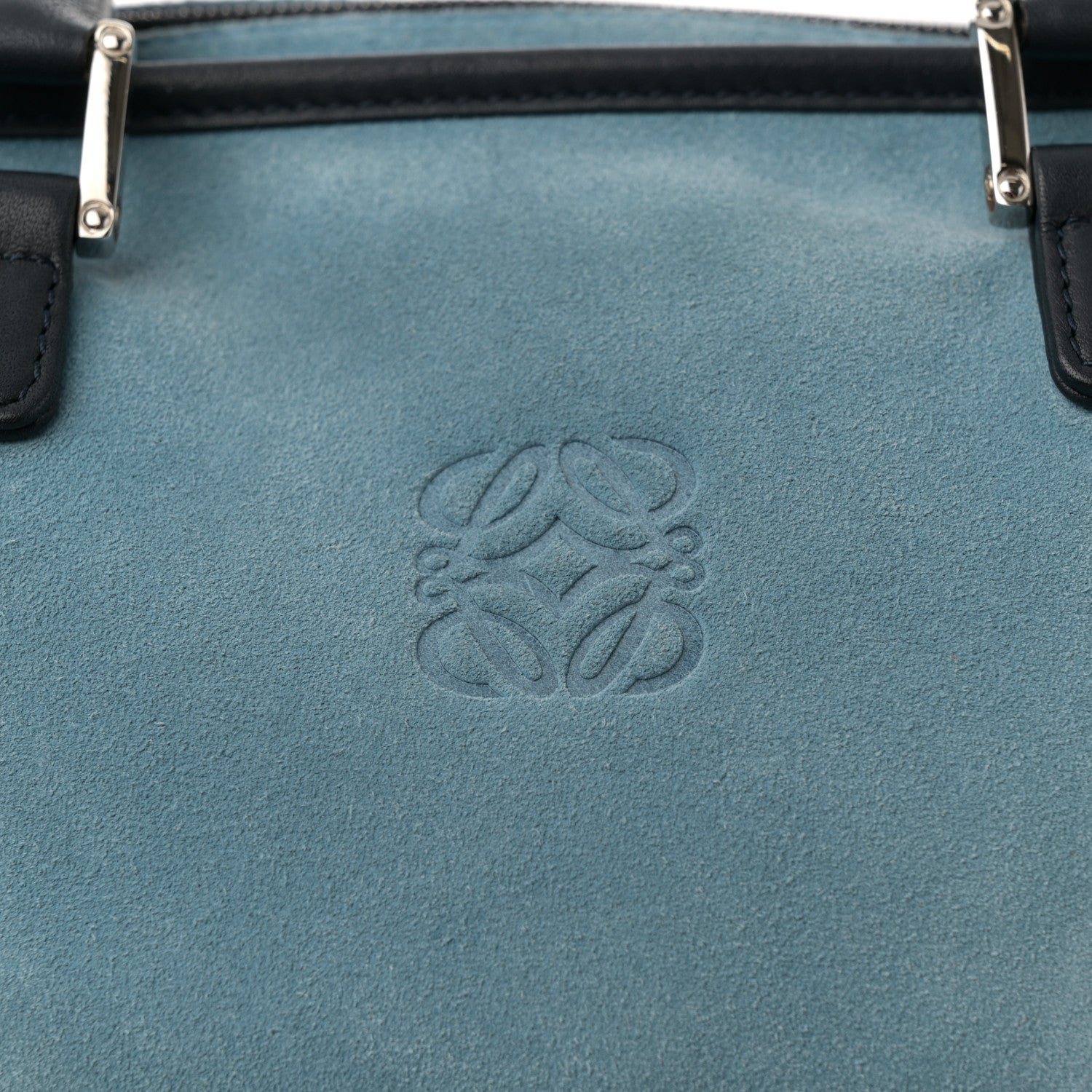 Loewe Suede Calfskin Amazona Blue Black 12 of 19