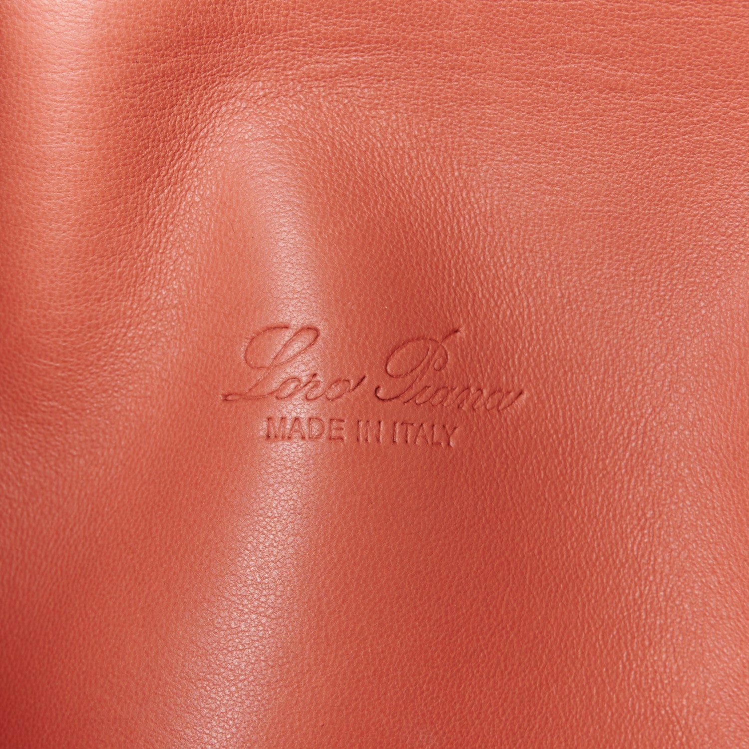Loro Piana Grained Calfskin L19 Extra Pocket Pouch Coral Fiction 6 of 11