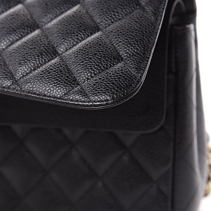 Chanel Caviar Quilted Jumbo Double Flap Black 10 of 11