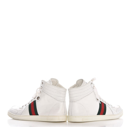 Gucci Calfskin Web Mens Coda High Top Sneakers 11.5 White 5 of 13