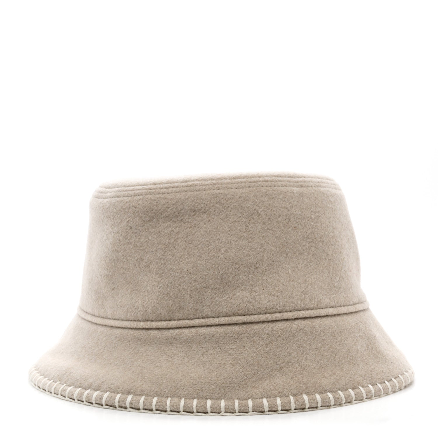Hermes Wool Cashmere Harper H Point Avalon Bucket Hat 59 Corde Ecru 4 of 8