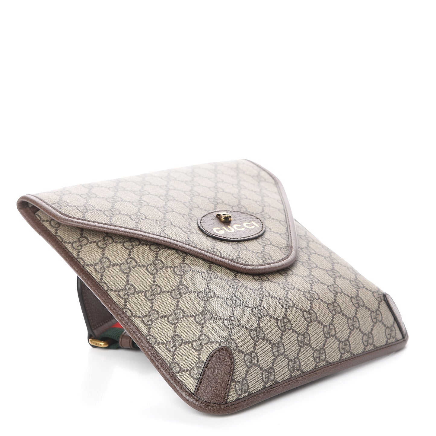 GG Supreme Monogram Web Medium Neo Vintage Flap Messenger Bag Beige New Acero