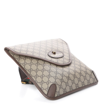 Gucci GG Supreme Monogram Web Medium Neo Vintage Flap Messenger Bag Beige New Acero 3 of 8