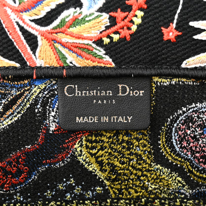 Christian Dior Canvas Zodiac Fantastico Embroidered Medium Book Tote Black Multicolor 6 of 12