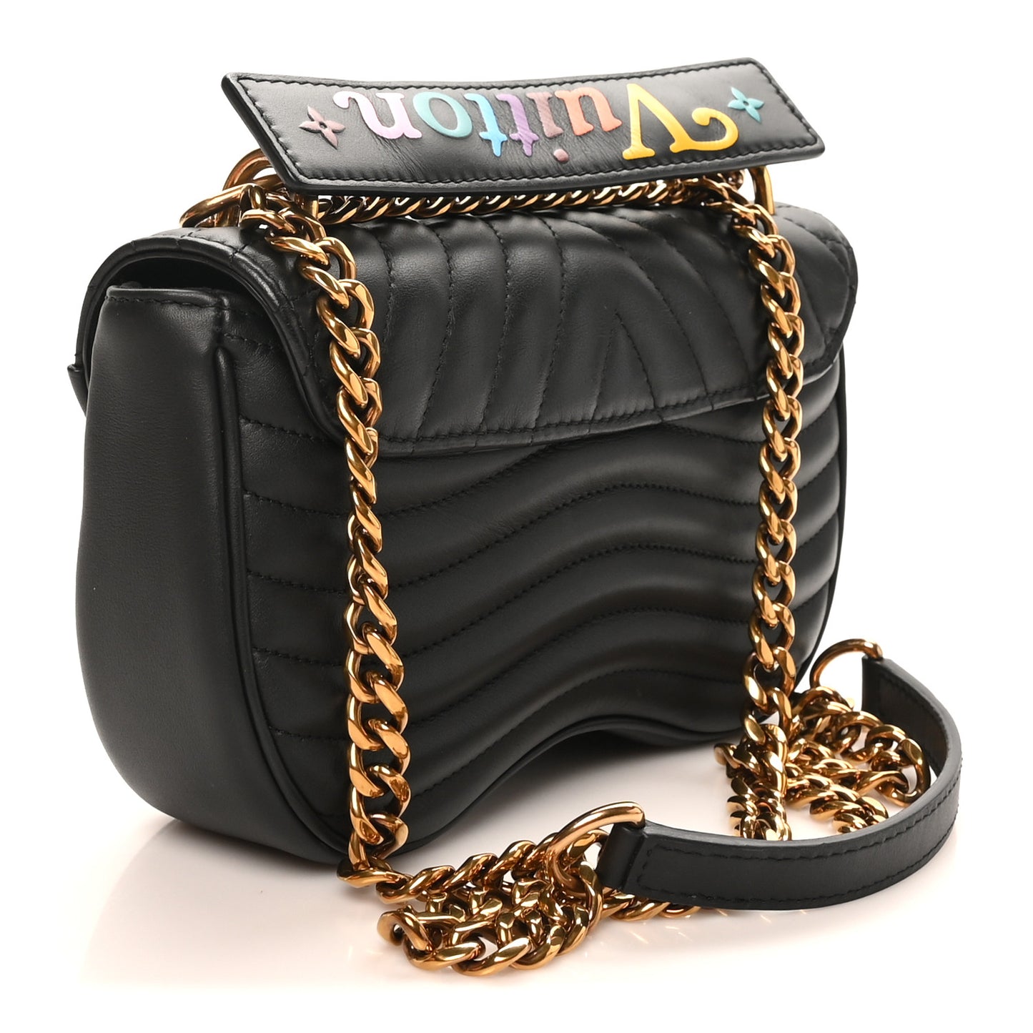 Calfskin New Wave Chain PM Black