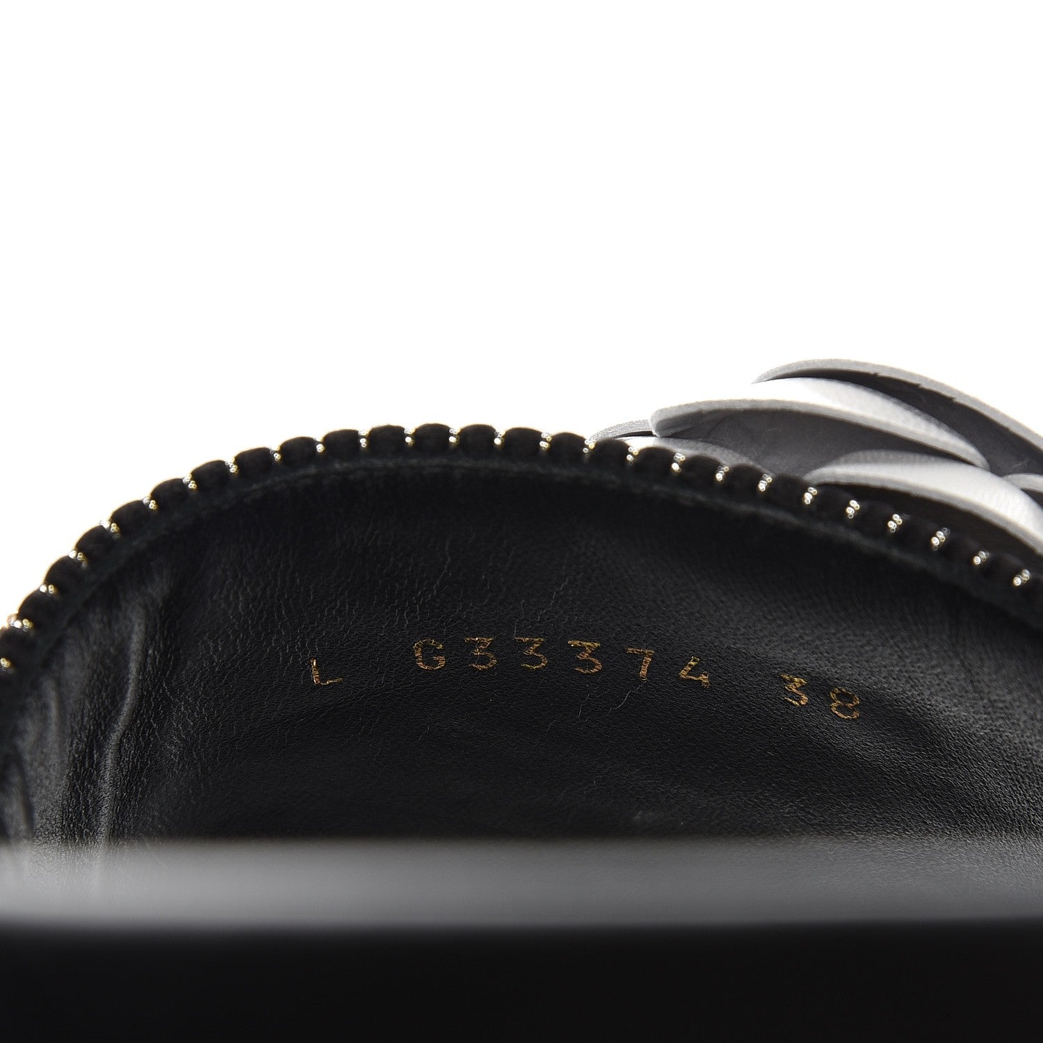 Chanel Calfskin Chain Flat Sandals 38 Black 8 of 9