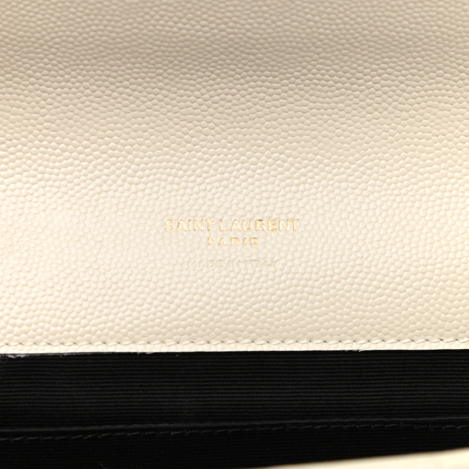 Saint Laurent Grain De Poudre Textured Mixed Matelasse Triquilt Monogram Clutch Blanc Vintage 6 of 8