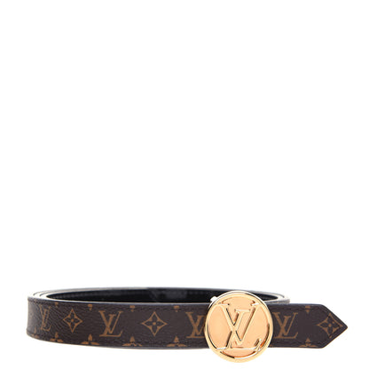 Louis Vuitton Monogram 25mm LV Circle Reversible Belt 90 36 Black 1 of 5