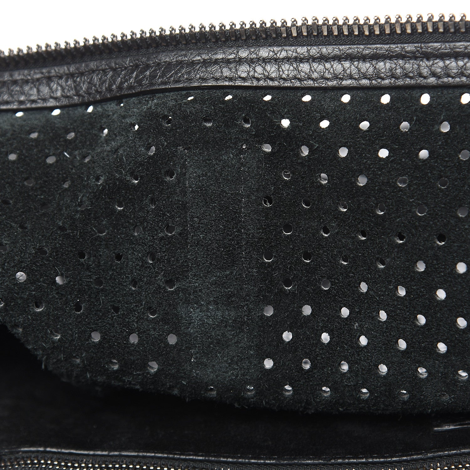 Valentino Garavani Calfskin Perforated Rockstud Large Travel Briefcase Black 13 of 20
