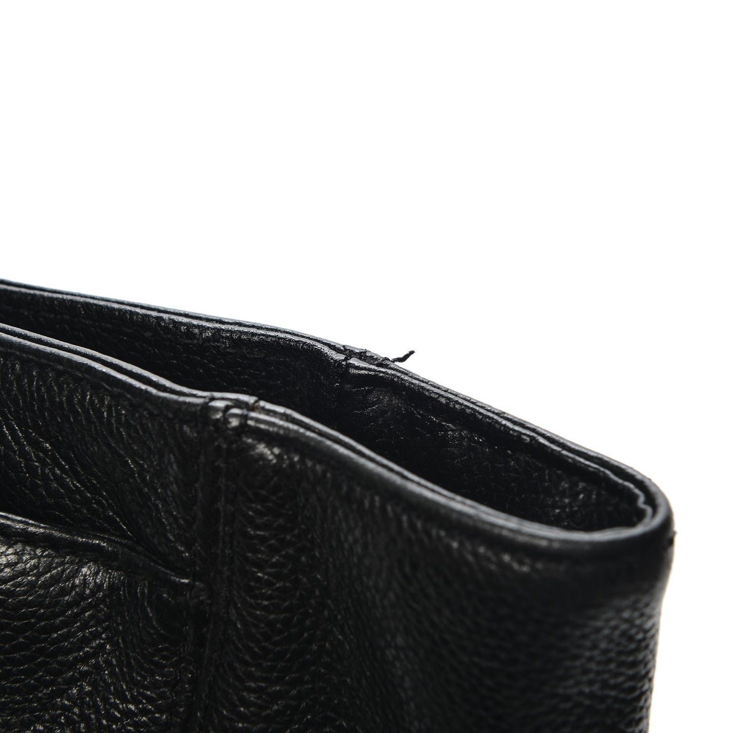 Calfskin Cerf Executive Shopper Tote Black