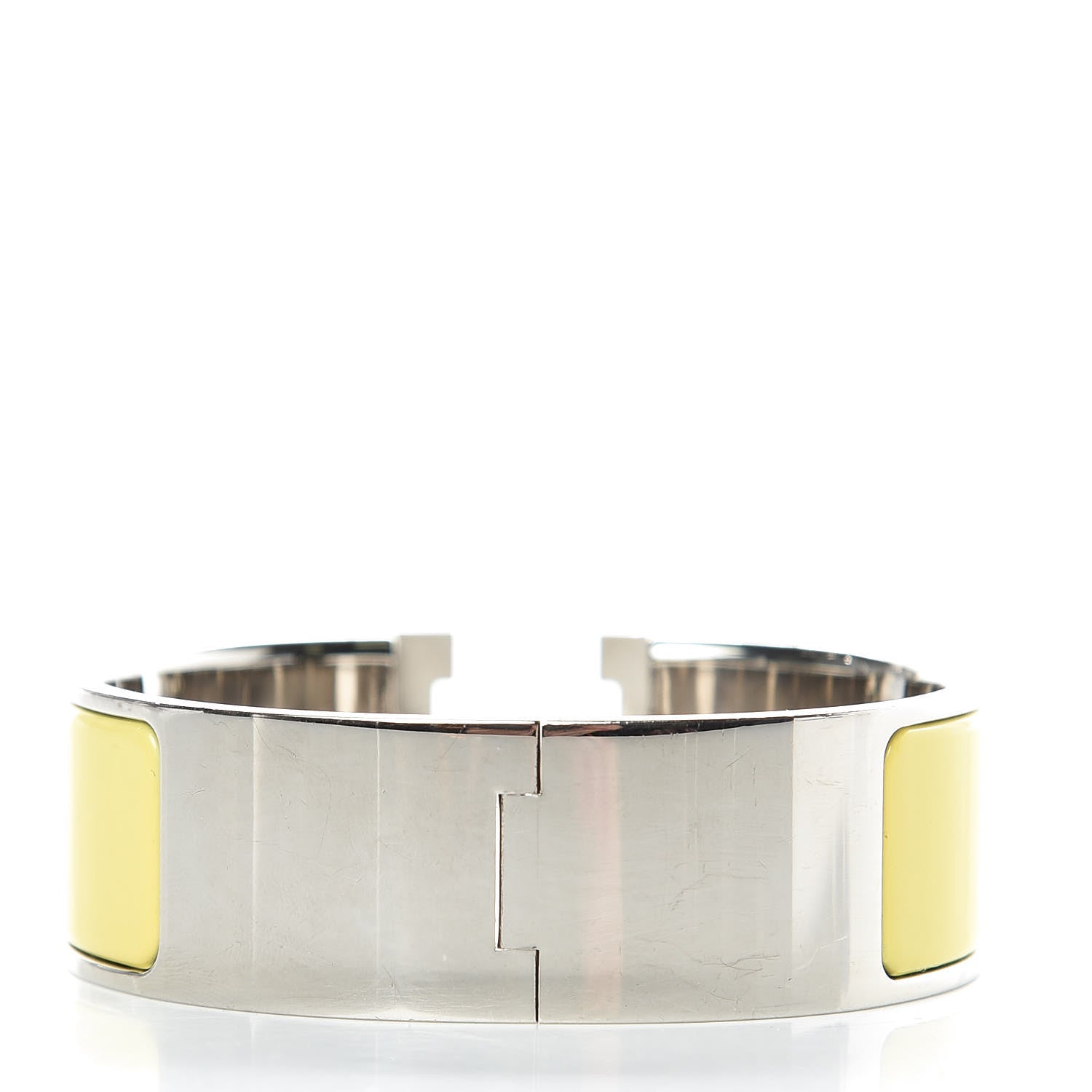 Hermes Enamel Wide Clic Clac H Bracelet PM Jaune D’Or 3 of 5