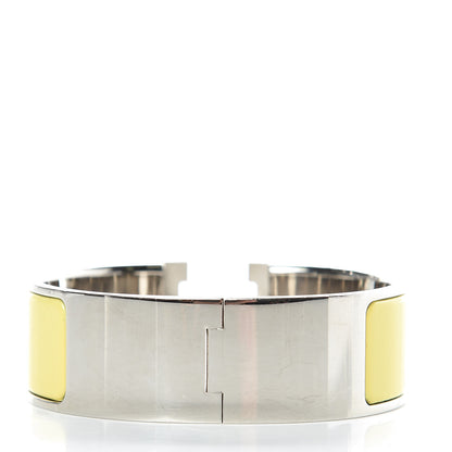 Hermes Enamel Wide Clic Clac H Bracelet PM Jaune D’Or 3 of 5