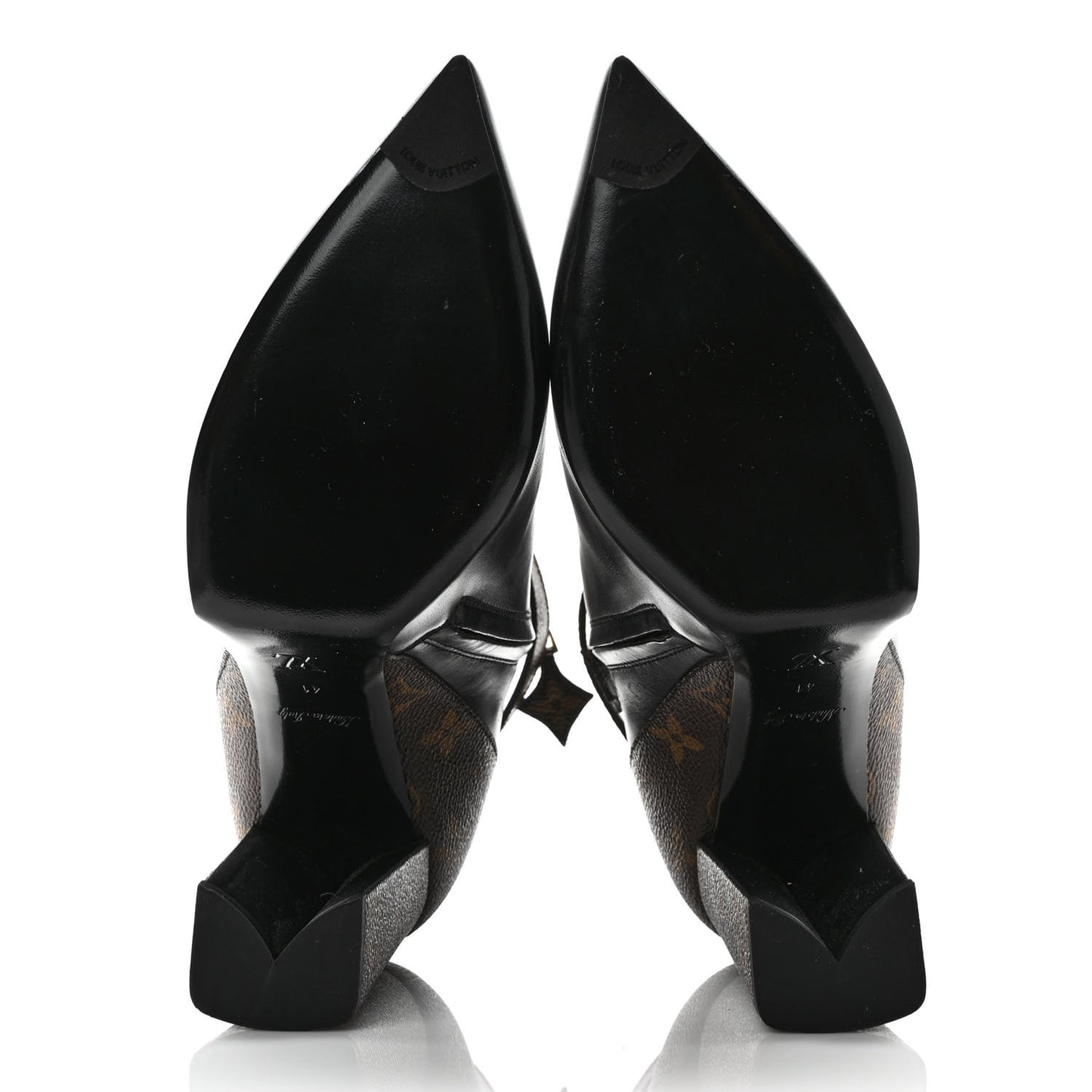 Calfskin Monogram Star Trail Ankle Boots 41 Black