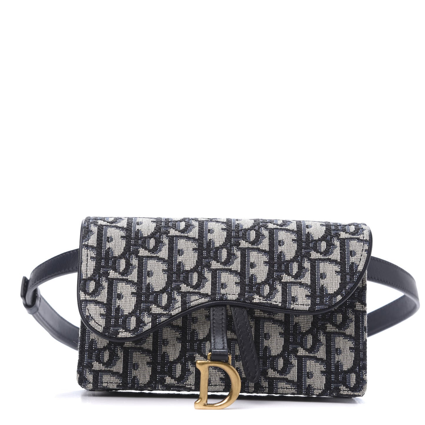 Oblique Saddle Belt Bag Blue