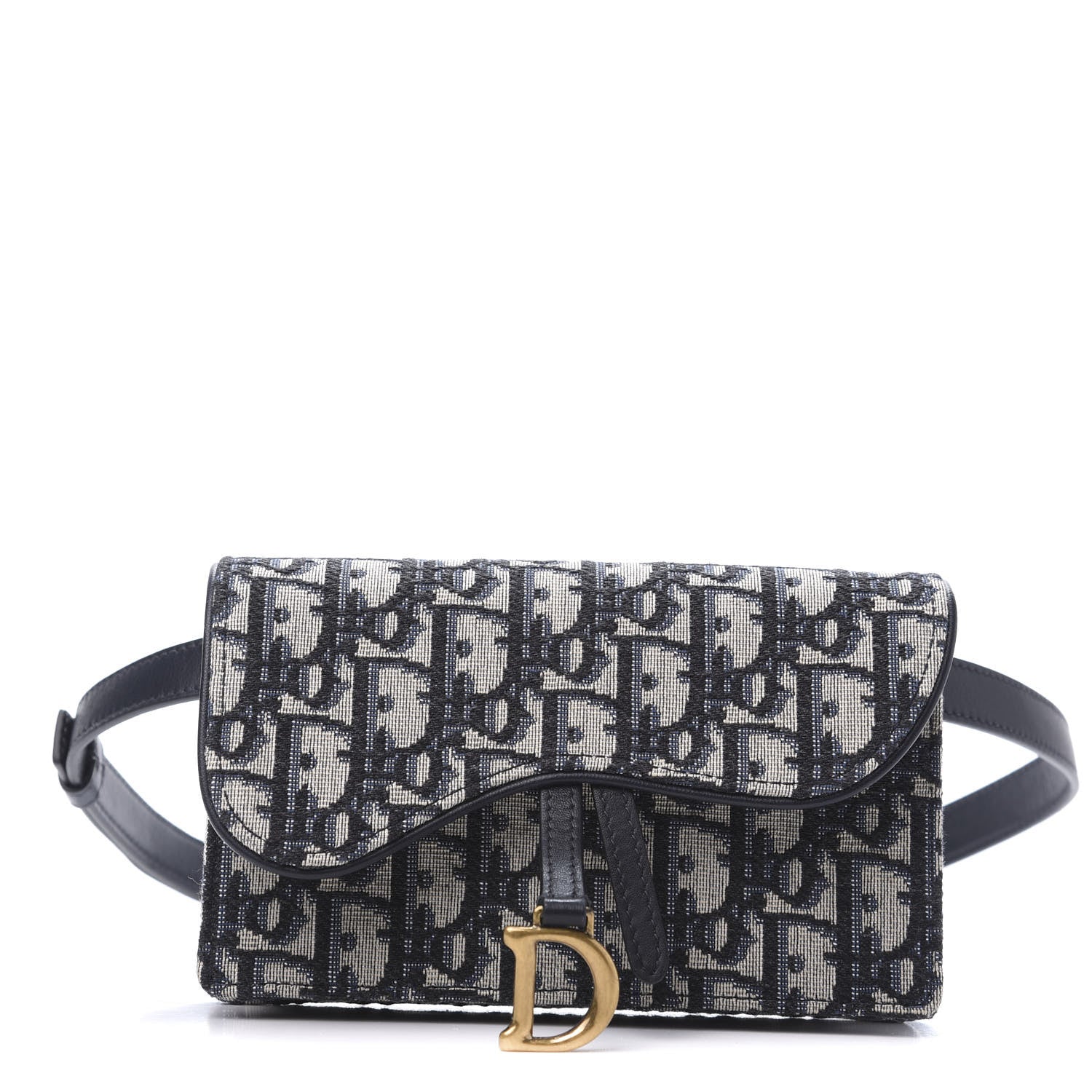 Christian Dior Oblique Saddle Belt Bag Blue 1 of 11
