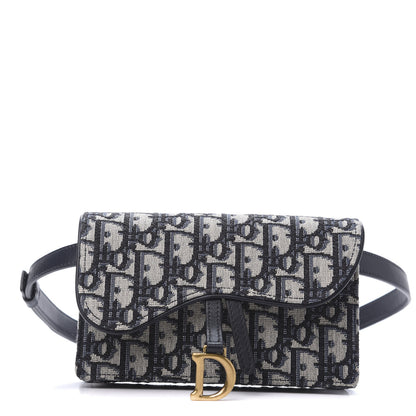 Christian Dior Oblique Saddle Belt Bag Blue 1 of 11