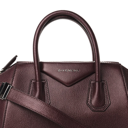 Givenchy Metallic Sugar Goatskin Small Antigona Oxblood 10 of 10