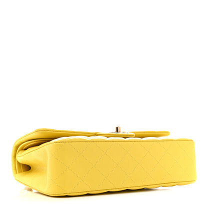 Chanel Caviar Quilted Medium Double Flap Yellow 4 of 11