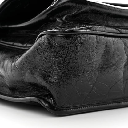 Saint Laurent Crinkled Calfskin Matelasse Monogram Medium Niki Chain Satchel Black 9 of 10