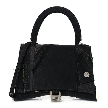 Balenciaga Denim Patchwork Limited Edition Medium Hourglass Top Handle Bag 1 of 10